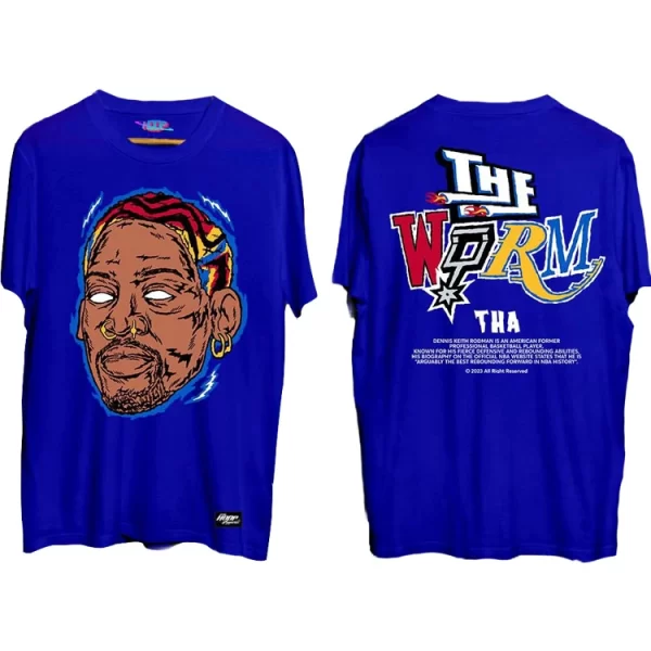 The Worm Dennis Rodman Shirt Blue