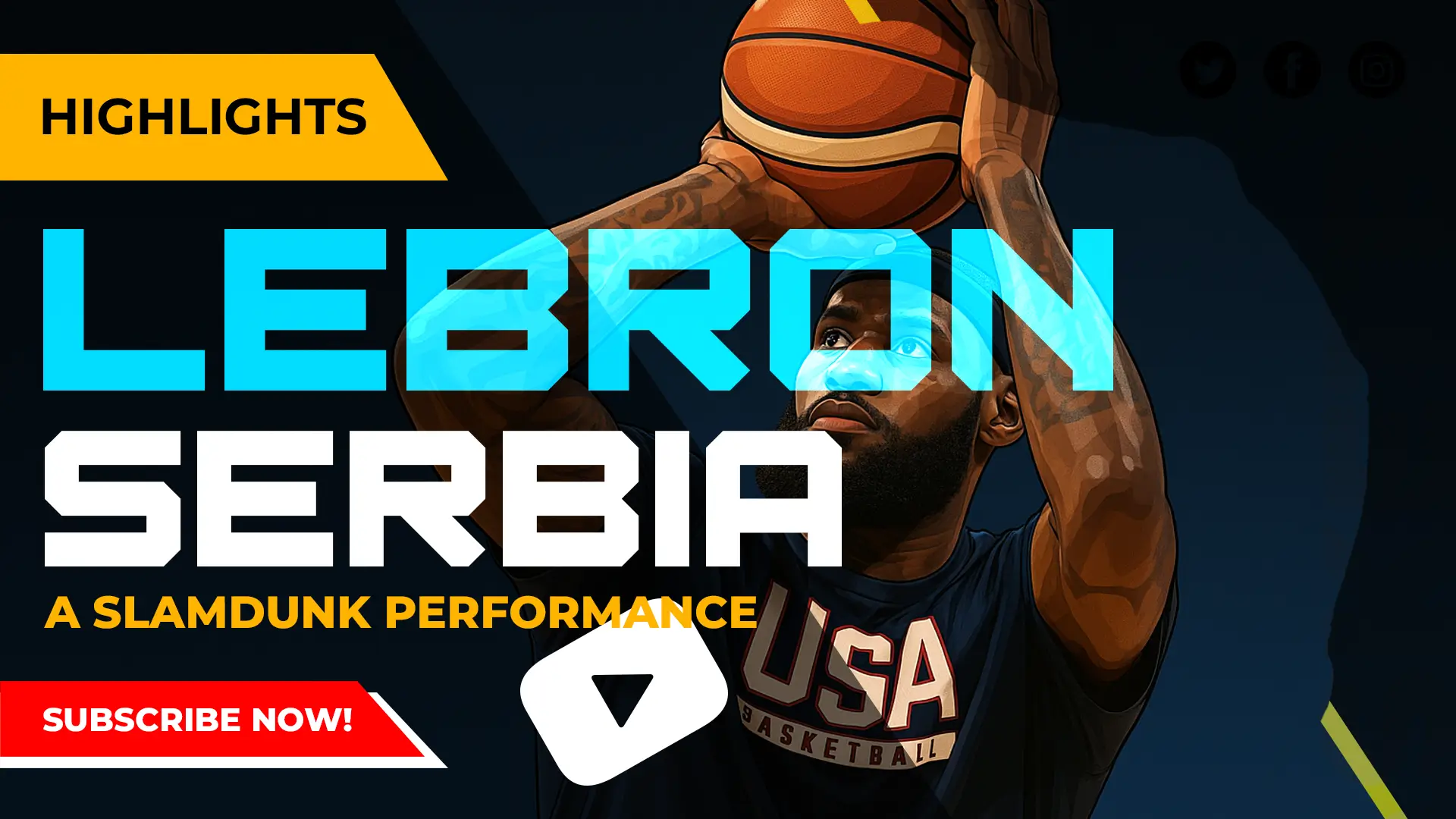 Lebron James vs Serbia Highlights 2024