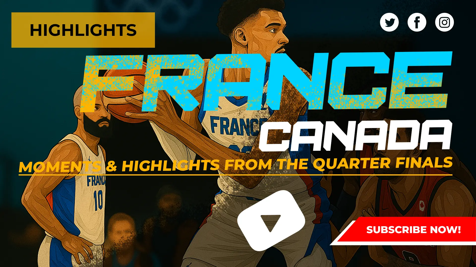 France vs Canada Basketball Olympics 2024