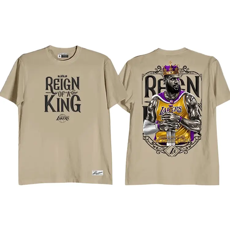 Reign of a King Lebron James Shirt Khaki Reign of a King Lebron James Shirt Khaki