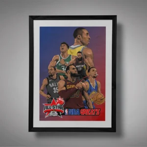 NBA Greats Framed – Own a Piece of Basketball History!