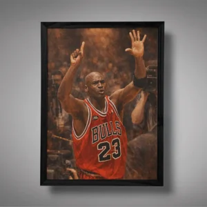 Michael Jordan 6 Time Championship Wall Art