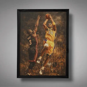 Kobe Bryant and Dwyane Wade the Buzzer Beater Wall Art