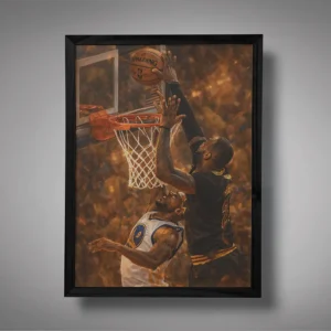 LeBron James Block Andre Iguodala Wall Art