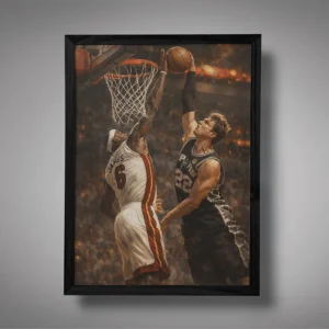 LeBron James Block Tiago Splitter Wall Art