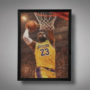 Why Lebron James Two Hand Dunk Wall Art