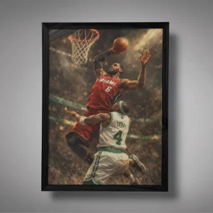 LeBron James dunk on Jason Terry wall