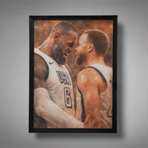 Lebron James Stephen Curry Wall Art