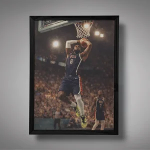 LeBron James Two-Handed Dunk Olympic Wall Art