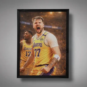 Luka Doncic Fear the Roar Wall Art