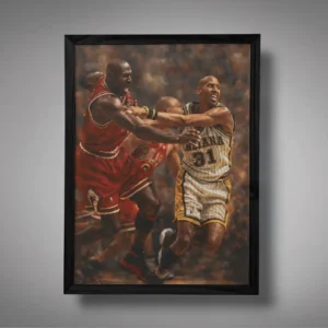 Michael Jordan and Reggie Miller Wall Art