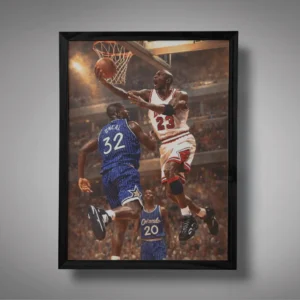 Michael Jordan Reverse Layup Wall Art