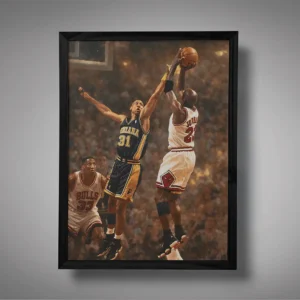 Michael Jordan and Reggie Miller the Fadeaway Shot