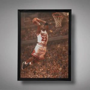 Michael Jordan Two Hand Dunk Wall Art