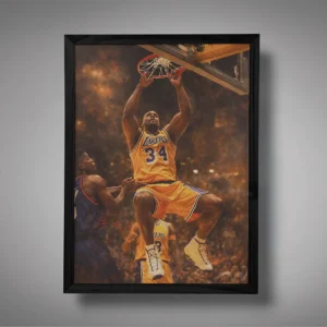 Shaquille O’Neal Two-Hand Dunk Wall Art