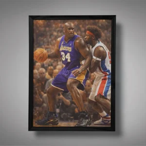 Shaquille O’Neal vs Ben Wallace Wall Art