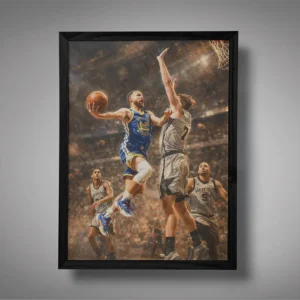 Stephen Curry Layup Wall Art