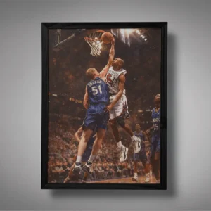 Vince Carter Dunk on Doleac Wall Art