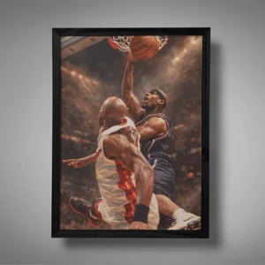 Vince Carter Dunk on Alonzo Mourning Wall Art