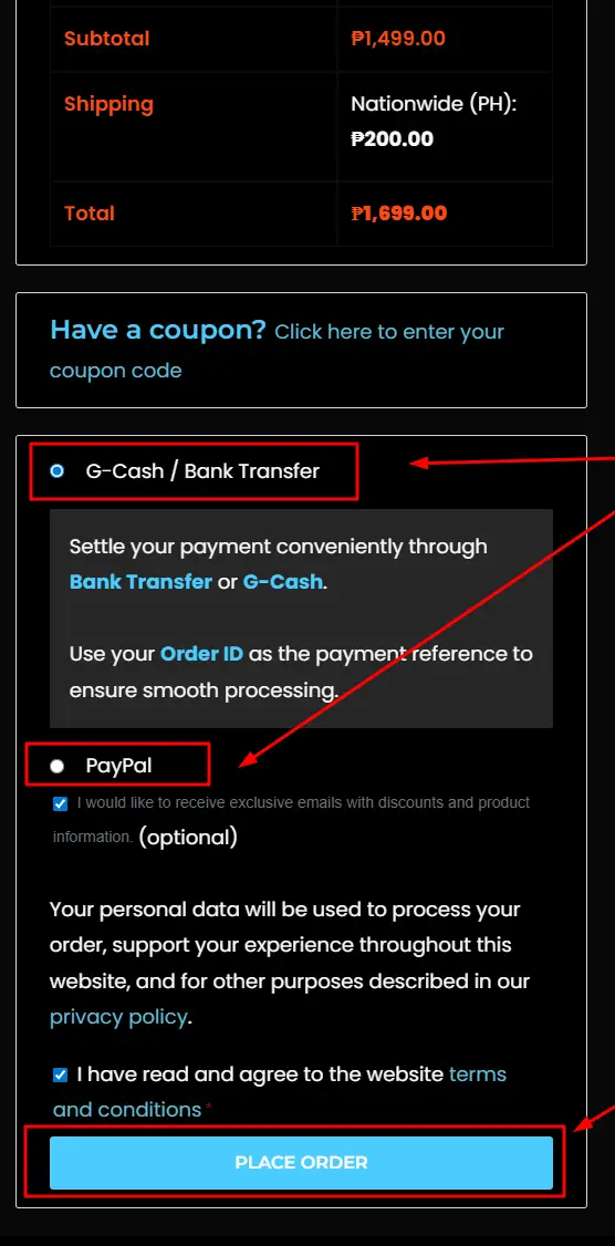 Choose Payment Method