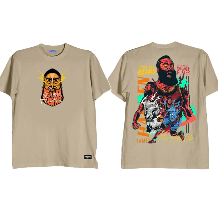 James Harden Fear the Beard T Shirt - Khaki