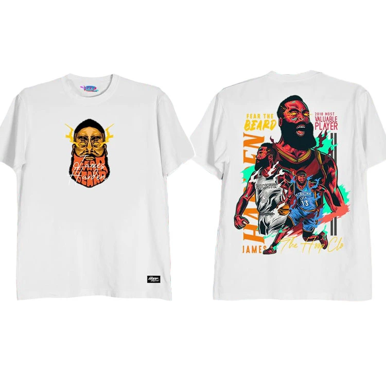James Harden Fear the Beard T Shirt - White
