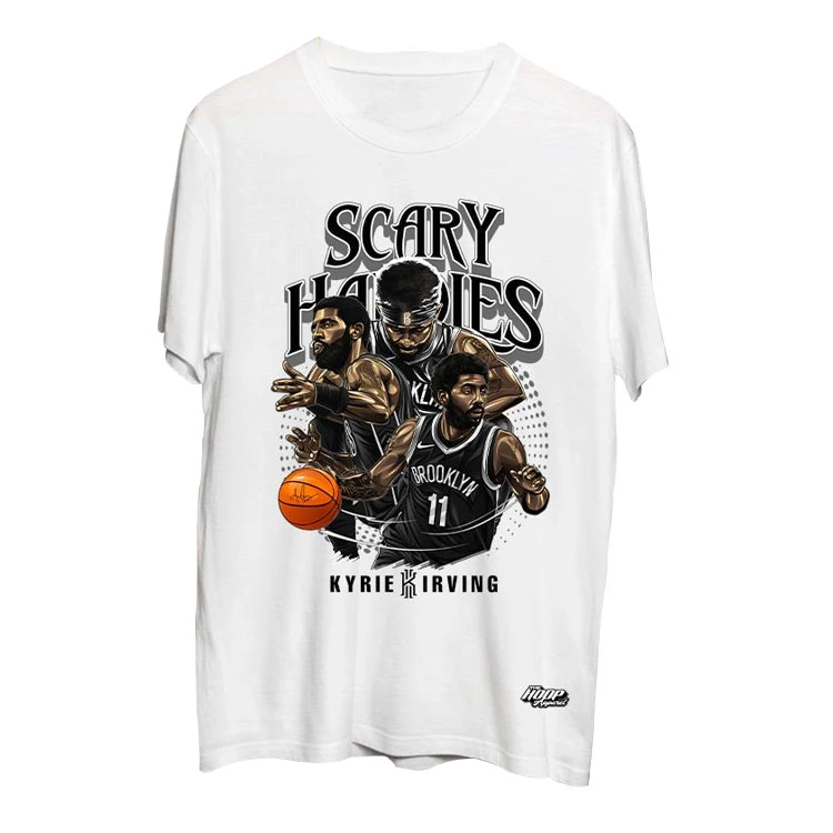 Kyrie Irving Scary Handles T Shirt - White