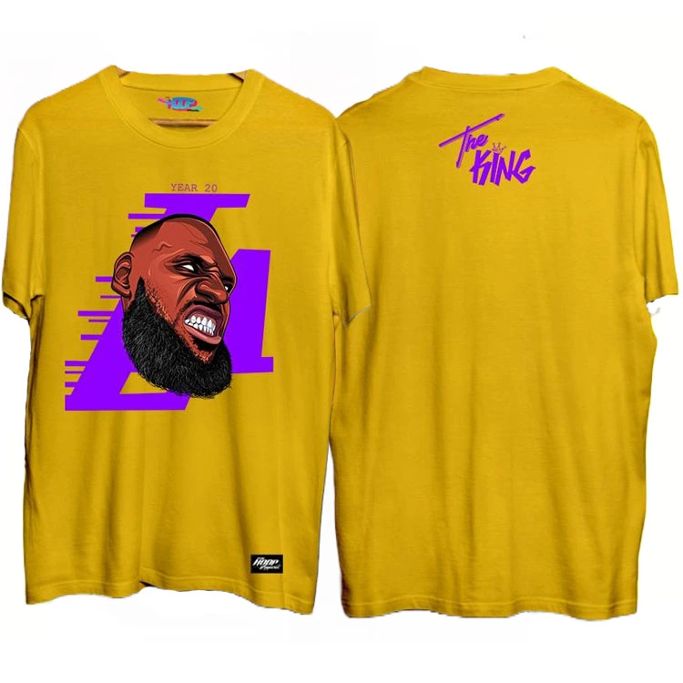 LeBron James Headshot T Shirt - Mustard LeBron James Headshot T Shirt - Mustard