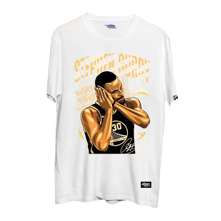 Night Night Steph Curry Tshirt - White