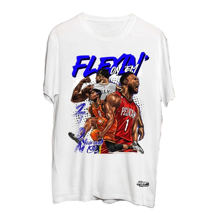 Flexin on Em Zion T Shirt - White