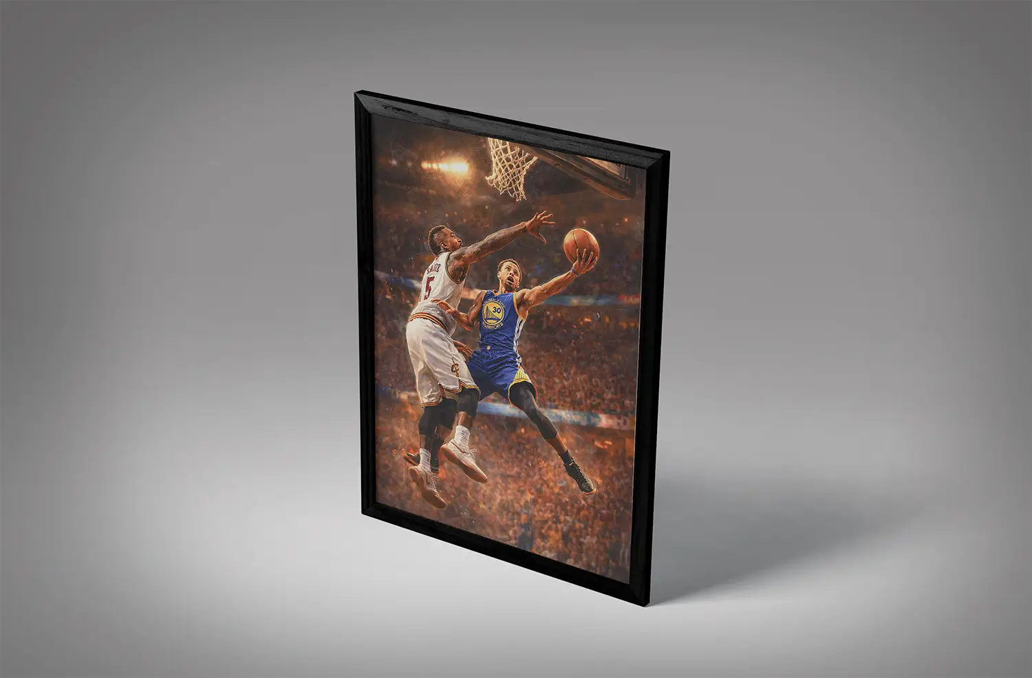 Stephen Curry Layup vs JR Smith Wall Art